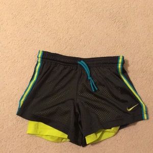 Gray Nike athletic shorts